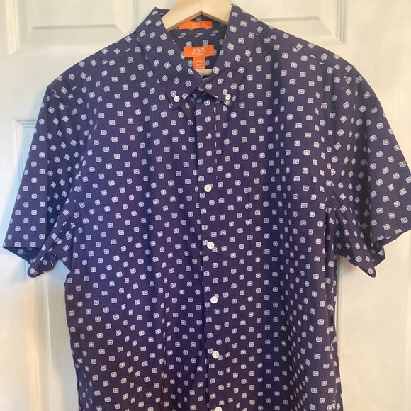 Joe Fresh Slim Fit Blue Cotton Casual Mens Dress Shirt - NWT - Picture 1 of 5